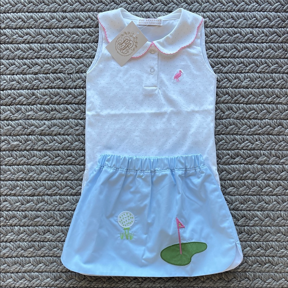 The Beaufort Bonnet Company White and Pink Sleeveless Top